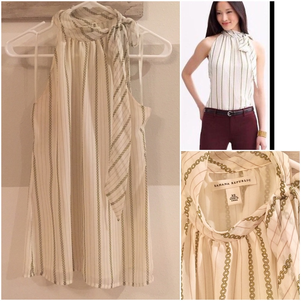 Banana Republic Sandra Necktie Blouse XS